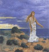 Woman on the Beach Pierre Puvis de Chavannes